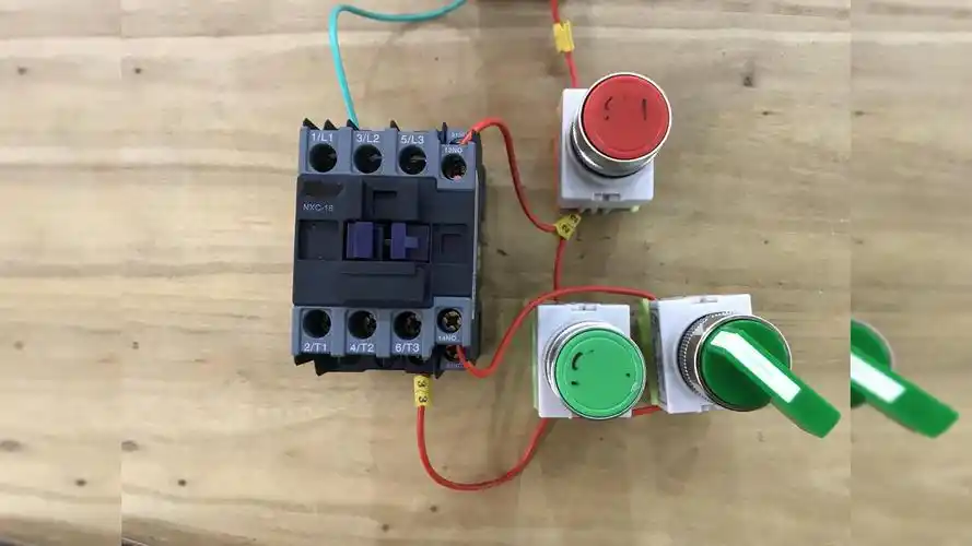 零基础电工知识:点动与自锁混合电路实物接线,接线步骤一一讲解