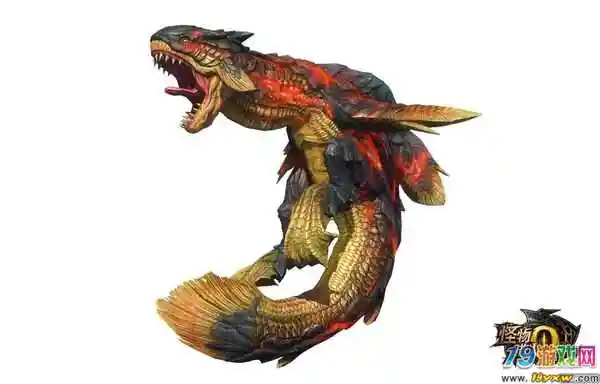 栖息于火山地带的鱼龙种怪物,熔岩龙.