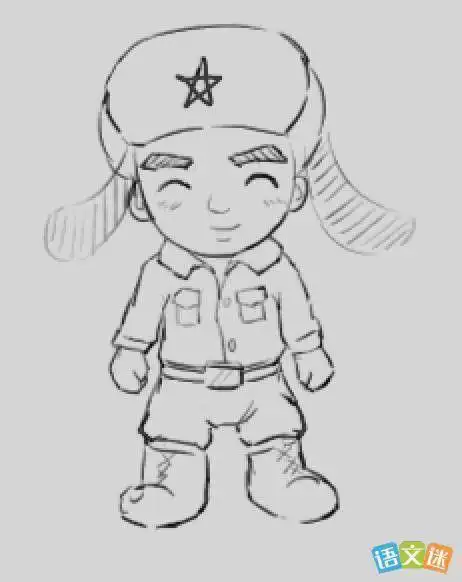 英雄在我心中的简笔画儿童