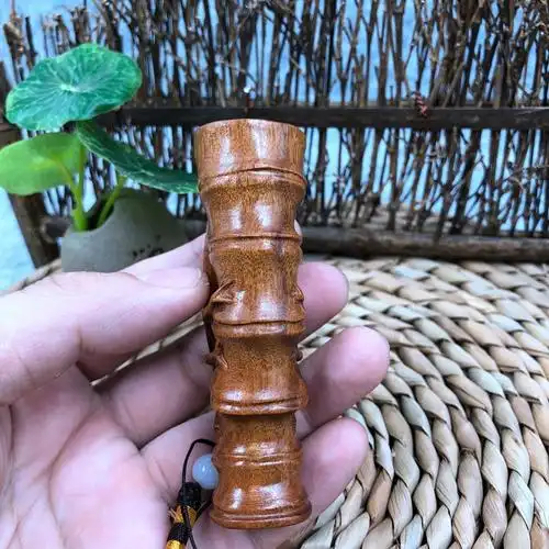 批发老挝花梨木雕工艺品竹节蝉手把件一鸣惊人节节高升知足常乐摆