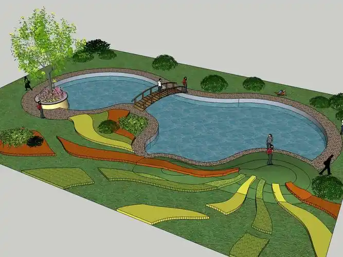 小区水池设计-庭院景观设计-猪八戒网