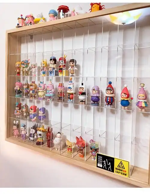 手办展示柜盲盒收纳展示架泡泡玛特展示盒popmartmolly挂墙亚克力展示
