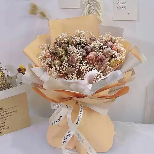 抖音网红生日礼物水果莓车y厘子荔枝花束草di材料包装纸全套装