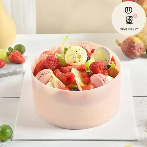 蜜家杨枝甘露慕斯生日蛋糕水果新鲜制作动物奶油新鲜蛋糕