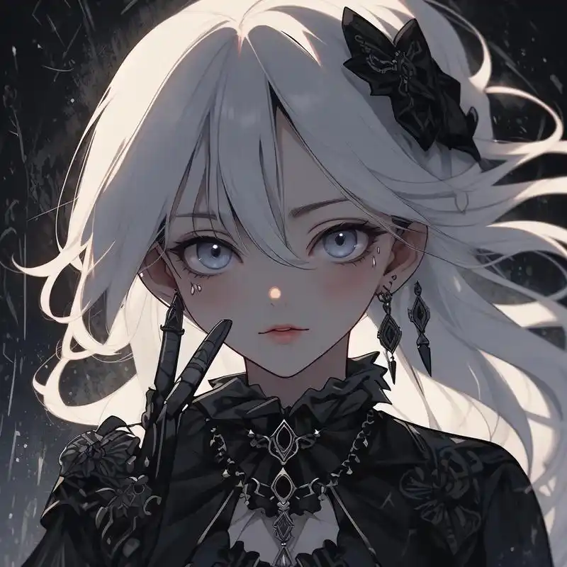 94黑暗系动漫女生头像94