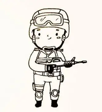 特警里的斯沃特怎么简笔画
