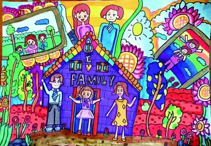 看小画师手绘心中最美的家