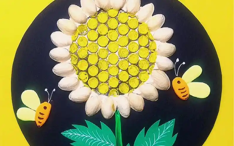 幼儿园手工画:快递泡泡创意向日葵97