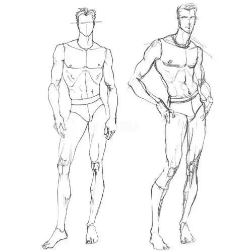 服装设计男模特初学者临摹练习绘画素材临摹绘画素材简笔画