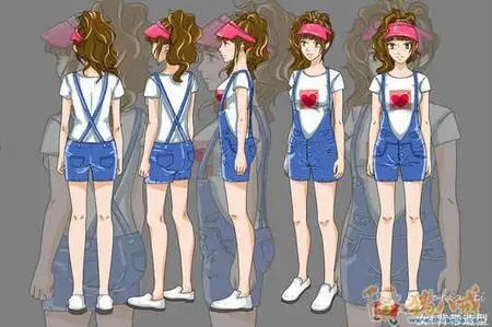 求10个欧美动漫角色的正侧面各个转面_百度知道