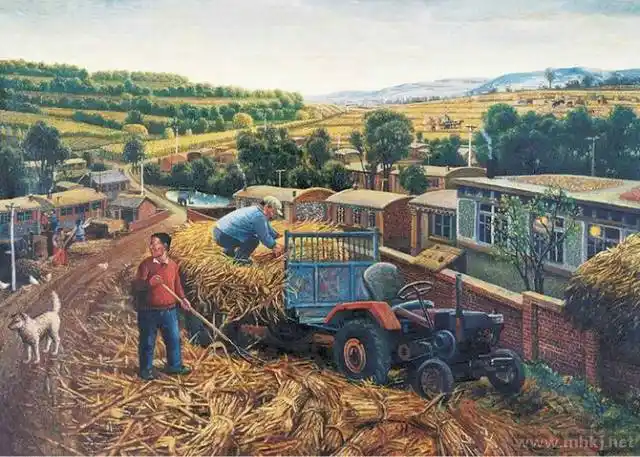 油画里的旧时中国农村,独具韵味