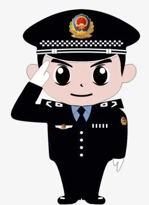 人民警察动漫简笔画