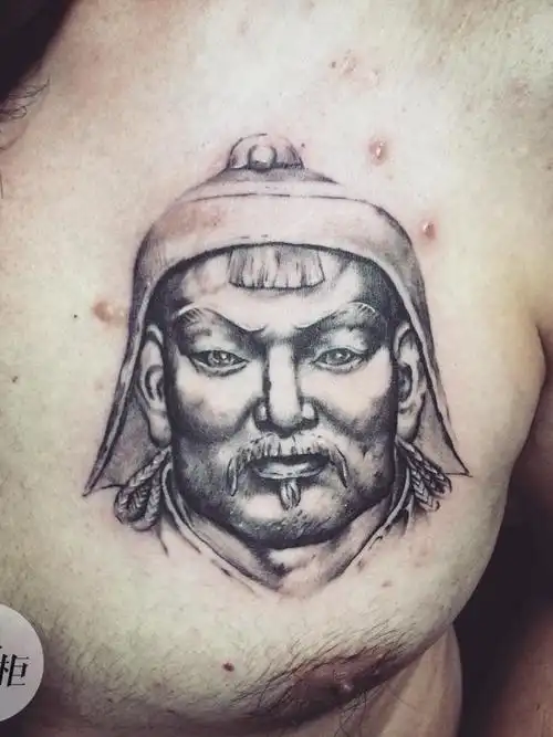 成吉思汗_纹身图案手稿图片_王兴旺的纹身作品集