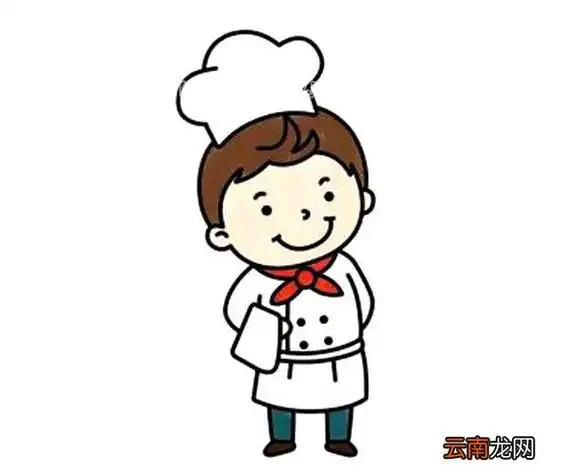 如何画厨师 儿童学画开心的厨师教程简笔画怎么画步骤教程