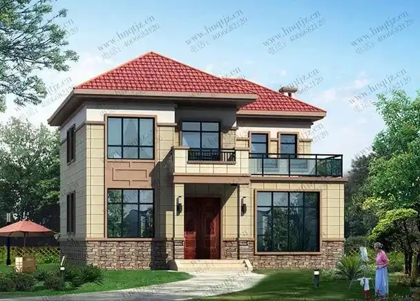 这款二层新中式别墅图纸,面宽11.7m,进深11.