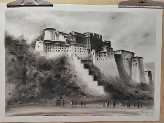 素描布达拉宫