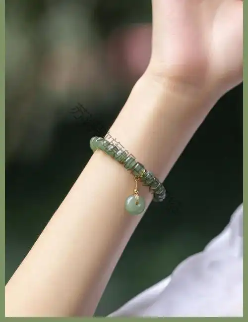 苏诗歆玉珠子手链和田玉平安扣珠晴水料手串女中国风珠子复古风包七夕