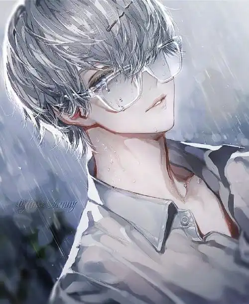 银发artist:神慶 jinkeiins:jinkei_bunny#酷炫动漫男生