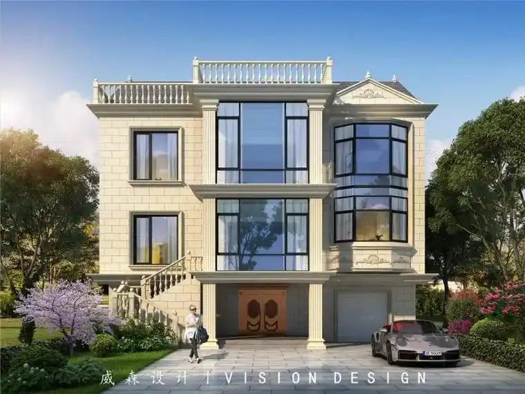 室外——别墅外立面93 #农村自建别墅 #乡村建筑设计效果图 - 抖音