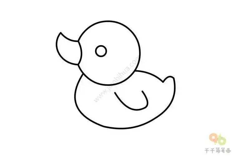 黄鸭简笔画步骤图节日轻松学鸭子简笔画
