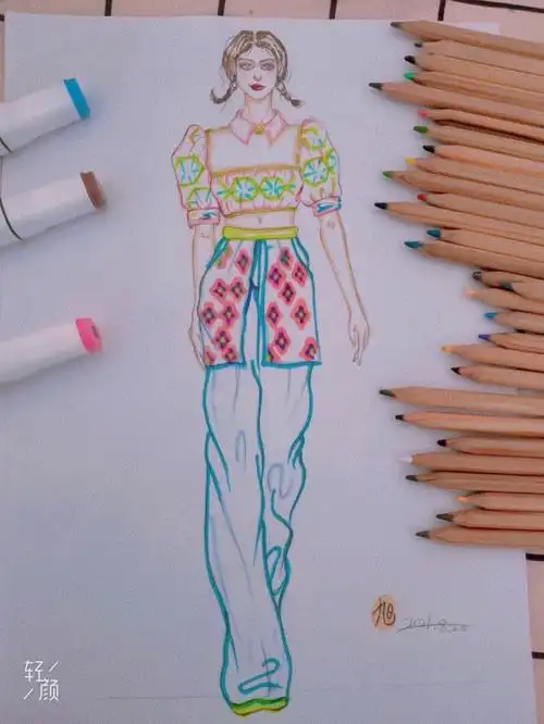 如何画一张服装设计图