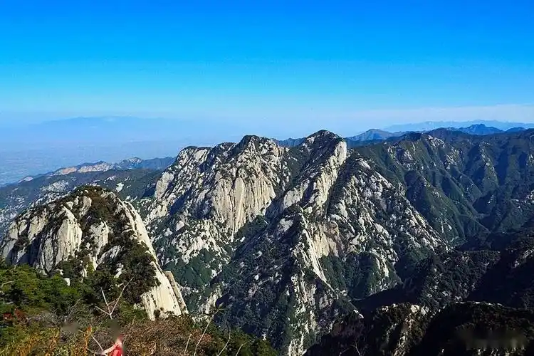 陕西行三上西岳华山航拍华山著名险道苍龙岭