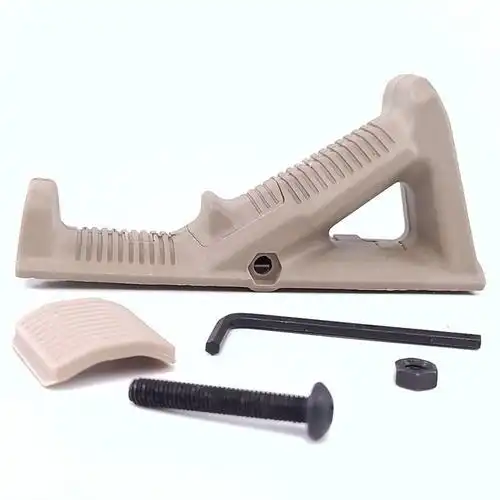 握把战术 垂直握把金属软玩具配件三角尼龙柄 握rvg三角鸭嘴把拇指前