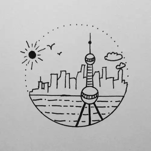 画一画35:临摹 东方明珠塔