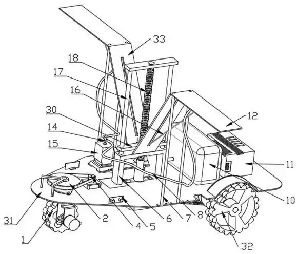 摘要附图摘要本实用新型涉及一种自走式喷药机,属于作物农药喷药领域