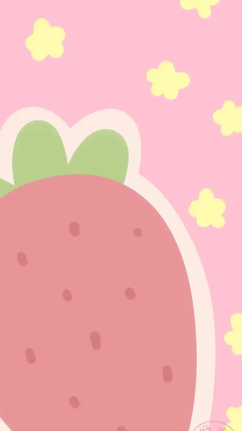 少女心草莓图案平铺壁纸,浪漫的粉红色,无法抵挡的甜美