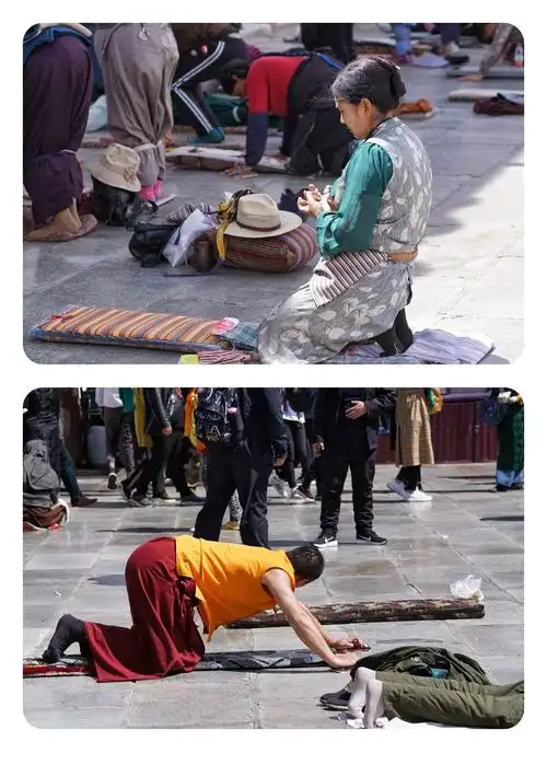 八廓街的朝拜人,永远虔诚.