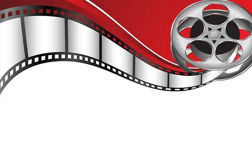 电影胶片与场记牌背景的电影电视ppt模板