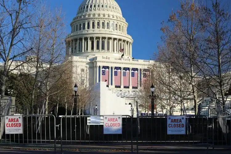 拜登就职典礼前一天 美国国会大厦安保堪比战地|拜登|国会大厦|副总统