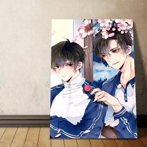 数字油画 动漫伪装学渣谢俞贺朝数字油画手工填色画画