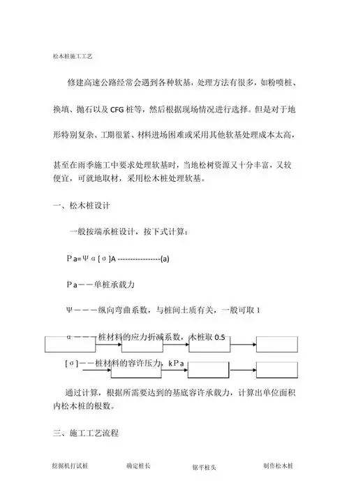 松木桩施工工艺