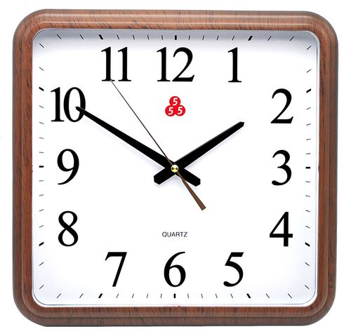 钟表挂钟客厅方形石英钟时尚时钟挂墙静音挂表挂钟
