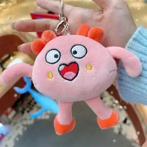 新品创意三色大眼恐龙毛绒玩具呆萌小怪兽布娃娃抱枕可