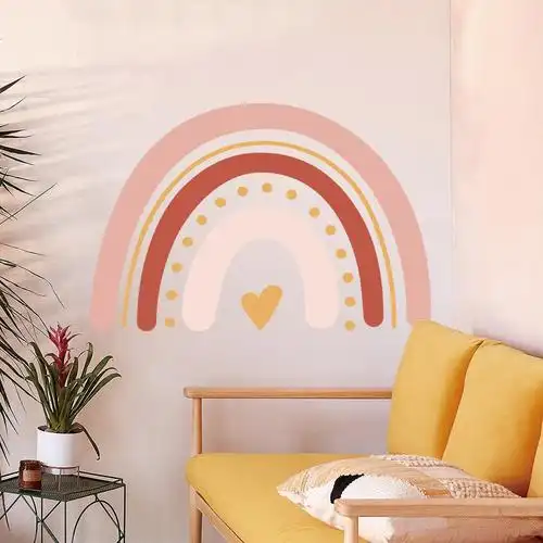 tms048跨境波西米亚风boho彩虹rainbow墙贴背景墙装饰大尺寸贴纸