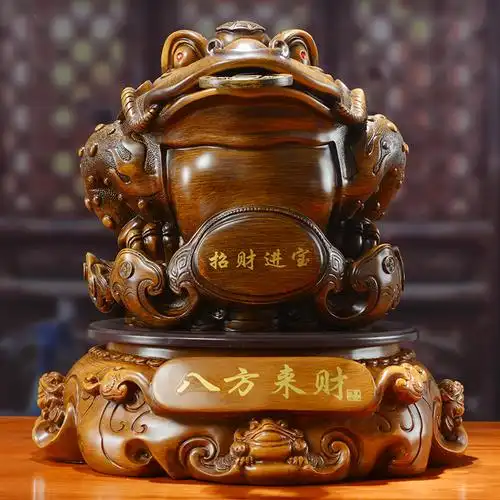 金蟾招财摆件聚财旺财金蝉招财进宝蟾蜍收银台装饰品店铺开业礼品