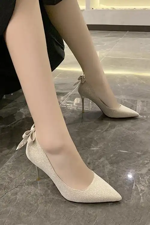 法式少女高跟鞋女细跟2020秋季新款欧美性感气质百搭尖头单鞋