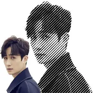 明星偶像刻纸图案 人像照片转剪纸底稿个性定制