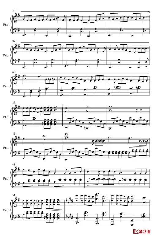 浮夸钢琴谱独奏修改版陈奕迅