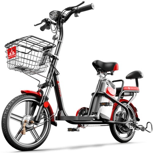 凤凰48v锂电池电动自行车迷你电动车成人男女便携小型代步电瓶车