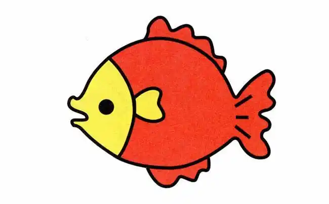 小鱼动物简笔画步骤图片大全儿童画绘画吧-画画