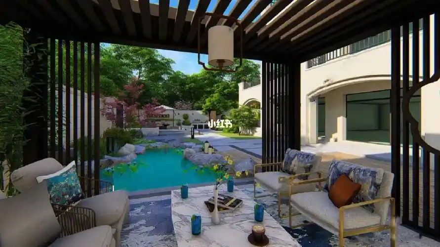 庭院景观设计su模型分享su草图大师文化