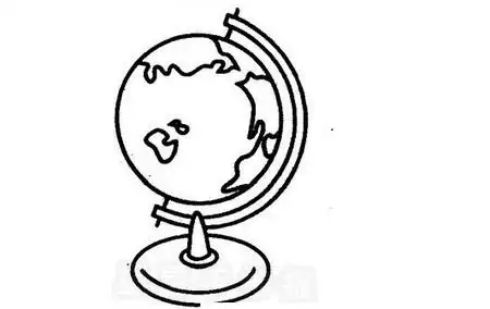 地球仪简笔画怎么画