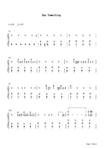 saysomething简谱钢琴谱书.pdf