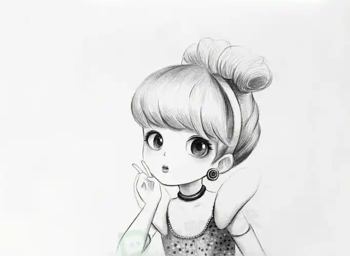 案例(#素描  素描动漫):32k纸,铅笔,橡皮