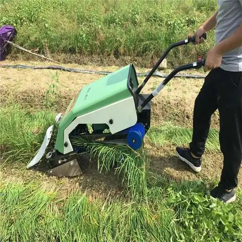 厂家直销大棚用电动韭菜收割机自走式韭菜专用收割机割韭菜机鼎晟源