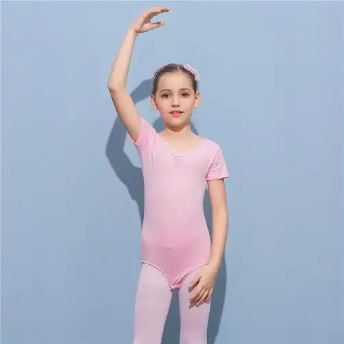 儿童舞蹈服芭蕾舞蹈儿童连体服 吊带形体练功服女孩体操训练夏